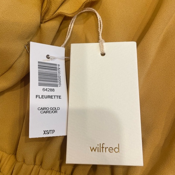 NWT Aritzia Wilfred Fleurette Cairo Gold Jumpsuit - Picture 4 of 5